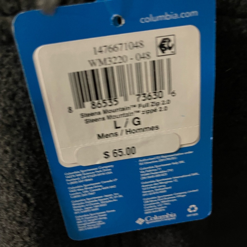 Columbia men’s Steens Mountain  Full Zip Jacket Size Large. NWT! - Picture 6 of 11